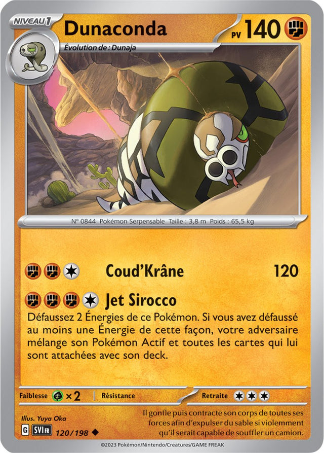 Dunaconda - 120/198 - Carte Pokémon Écarlate et Violet EV01