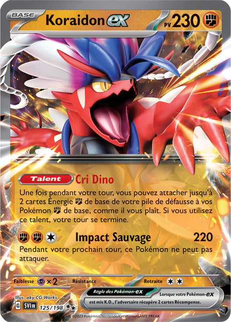 Koraidon ex - 125/198 - Carte Pokémon Écarlate et Violet EV01