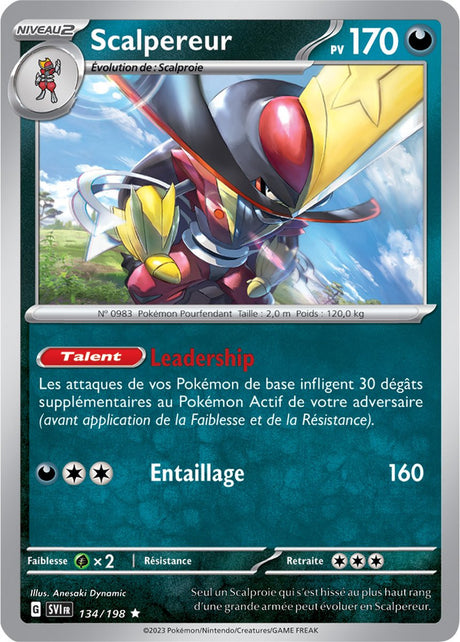 Scalpereur - 134/198 - Carte Pokémon Écarlate et Violet EV01