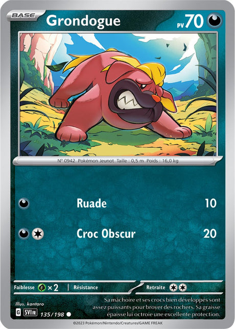 Grondogue - 135/198 - Carte Pokémon Écarlate et Violet EV01