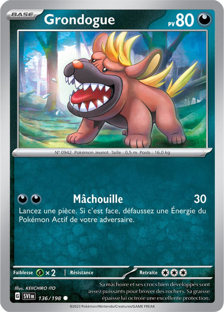 Grondogue- 136/198 - Carte Pokémon Écarlate et Violet EV01