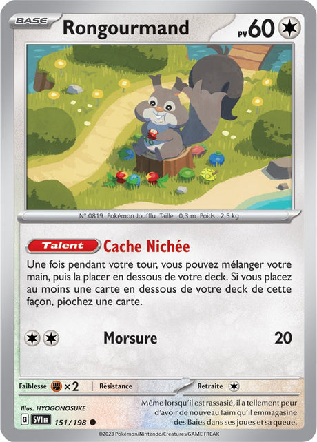 Rongourmand - 151/198 - Carte Pokémon Écarlate et Violet EV01