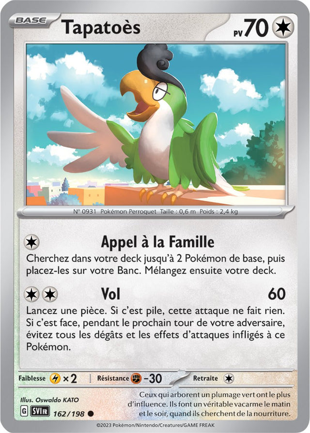 Tapatoès - 162/198 - Carte Pokémon Écarlate et Violet EV01