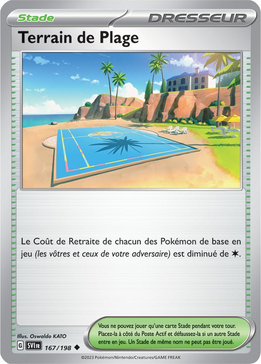 Terrain de Plage - 167/198 - Carte Pokémon Écarlate et Violet EV01