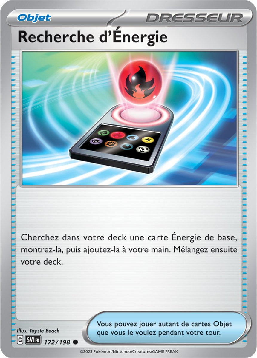 Recherche d'Énergie - 172/198 - Carte Pokémon Écarlate et Violet EV01