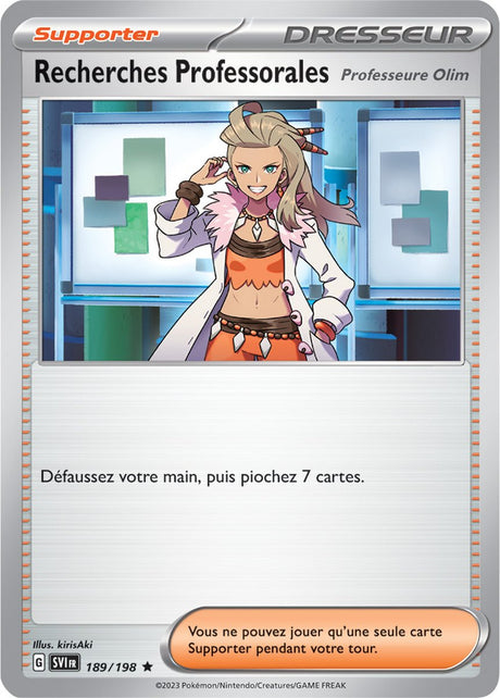 Recherches Professorales - 189/198 - Carte Pokémon Écarlate et Violet EV01