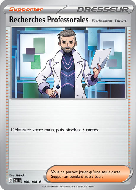 Recherches Professorales - 190/198 - Carte Pokémon Écarlate et Violet EV01