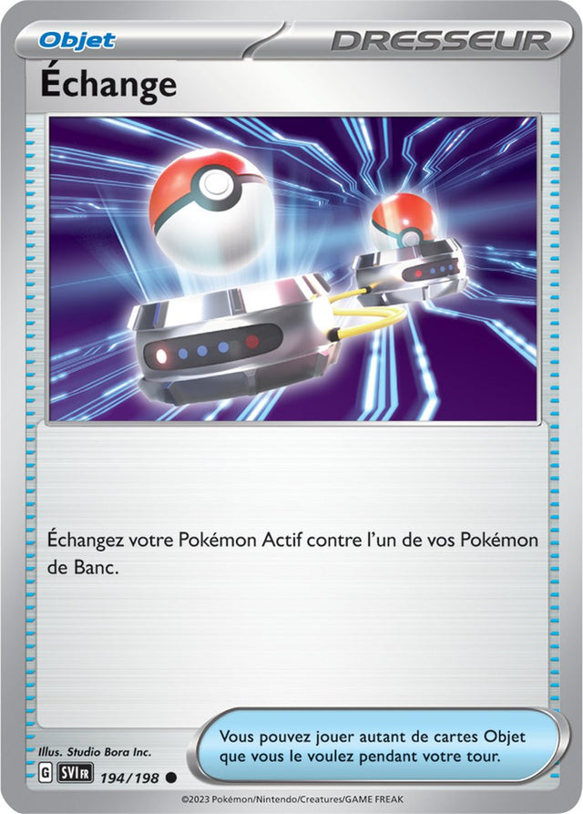 Échange - 194/198 - Carte Pokémon Écarlate et Violet EV01