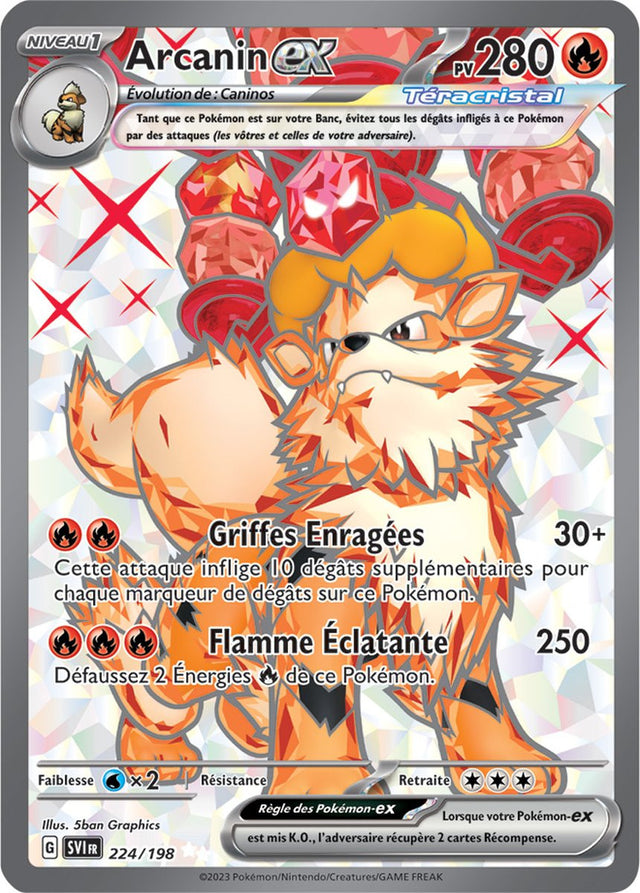 Arcanin ex - 224/198 - Carte Pokémon Écarlate et Violet EV01