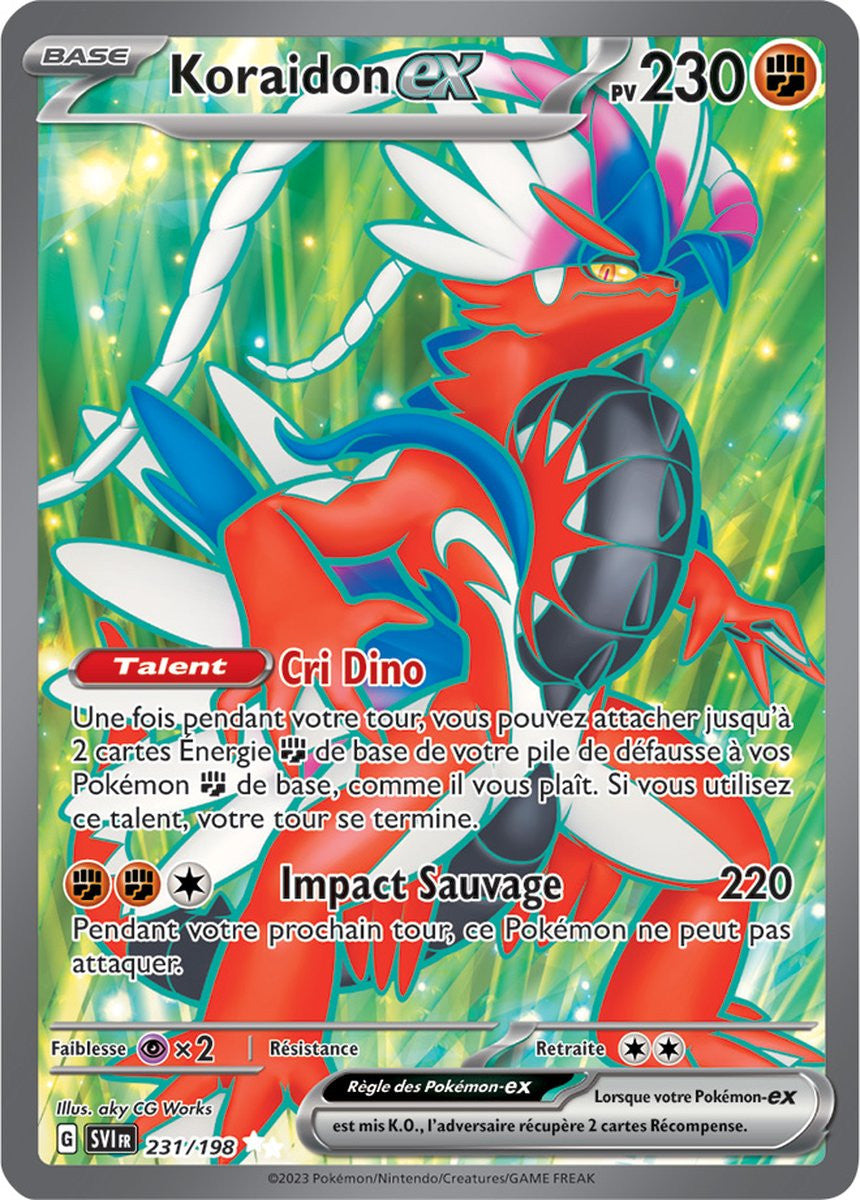 Koraidon ex - 231/198 - Carte Pokémon Écarlate et Violet EV01