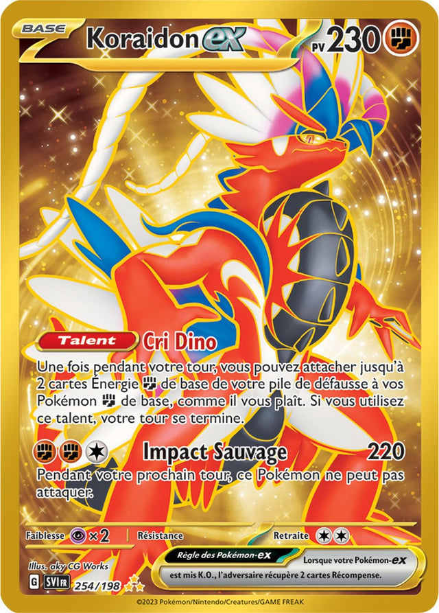 Koraidon ex - 254/198 - Carte Pokémon Écarlate et Violet EV01