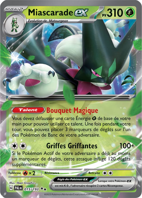 Miascarade EX - 015/193 - Carte Pokémon Évolutions à Paldea EV02