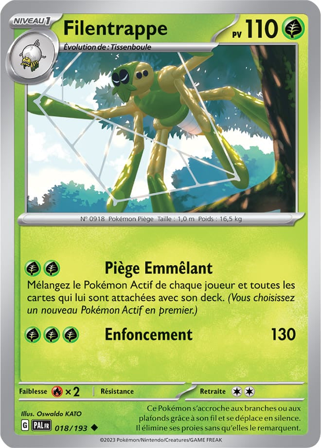 Filentrappe - 018/193 - Carte Pokémon Évolutions à Paldea EV02