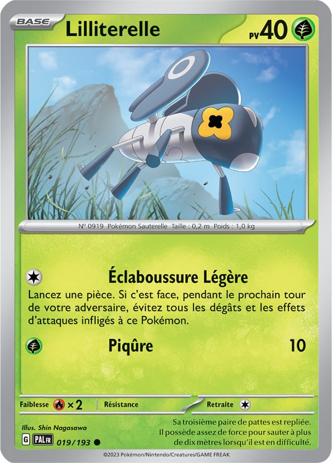 Lilliterelle - 019/193 - Carte Pokémon Évolutions à Paldea EV02