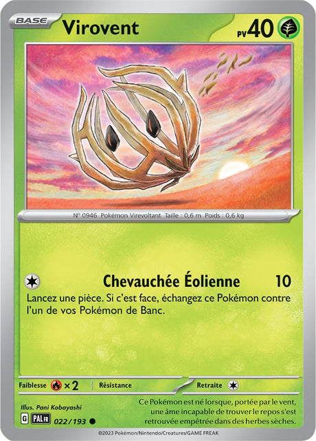 Virovent - 022/193 - Carte Pokémon Évolutions à Paldea EV02