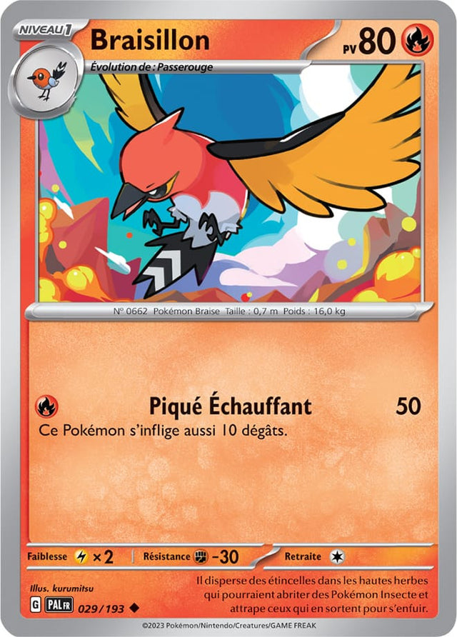 Braisillon - 029/193 - Carte Pokémon Évolutions à Paldea EV02