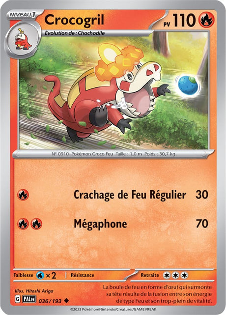 Crocogril - 036/193 - Carte Pokémon Évolutions à Paldea EV02