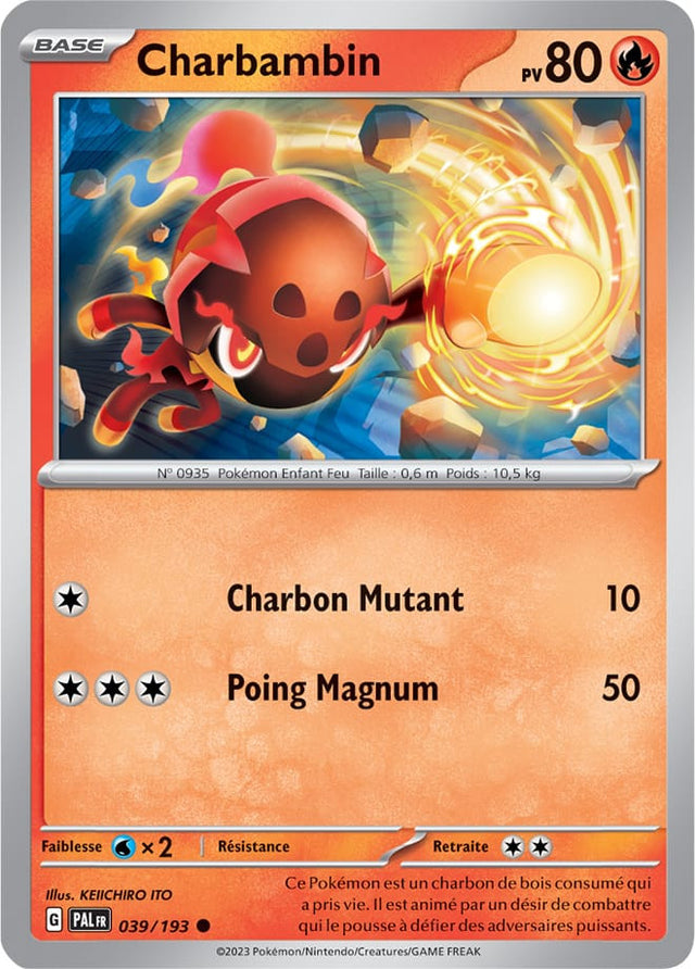 Charbambin - 039/193 - Carte Pokémon Évolutions à Paldea EV02
