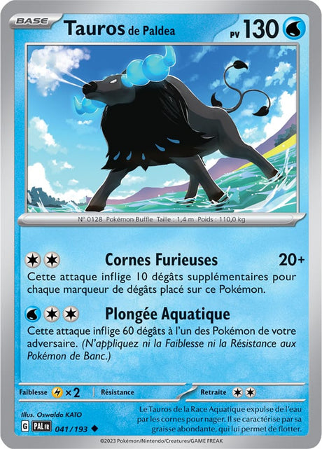 Tauros de Paldea - 041/193 - Carte Pokémon Évolutions à Paldea EV02