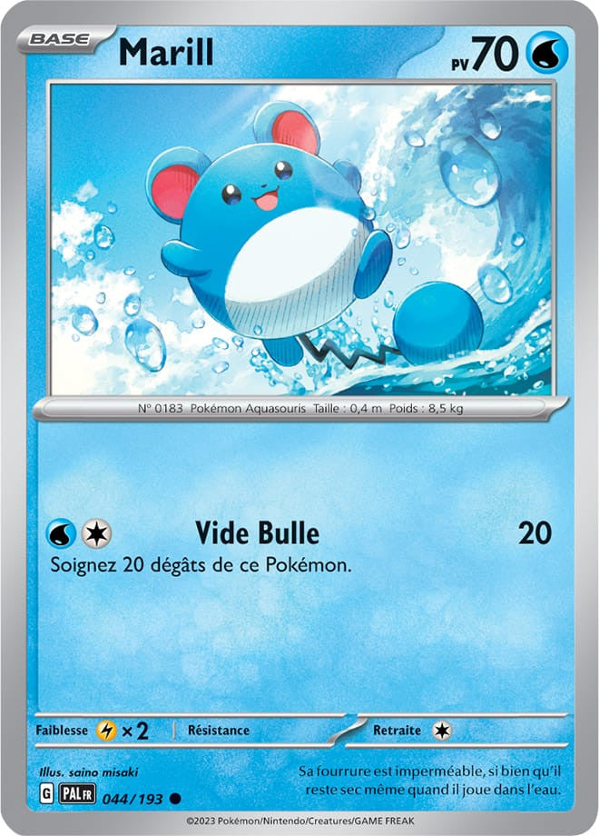 Marill - 044/193 - Carte Pokémon Évolutions à Paldea EV02