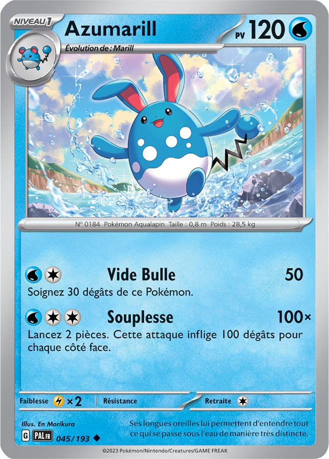 Azumarill - 045/193 - Carte Pokémon Évolutions à Paldea EV02