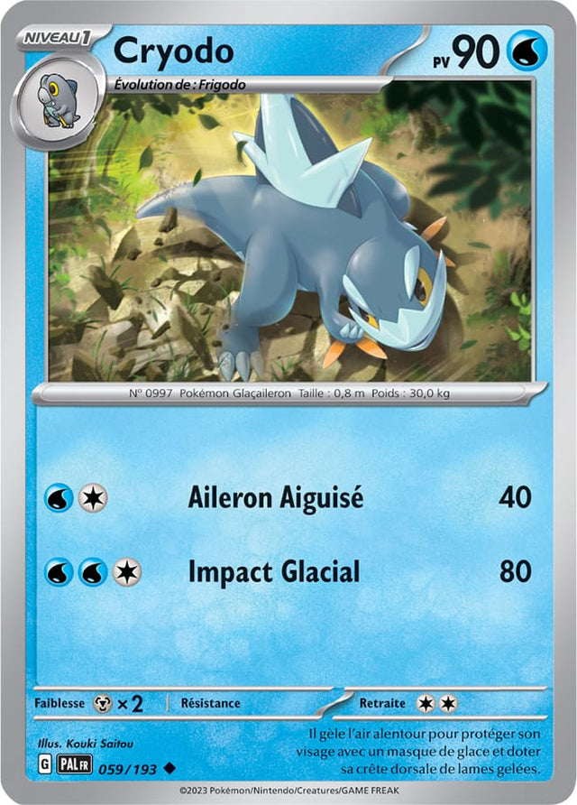 Cryodo - 059/193 - Carte Pokémon Évolutions à Paldea EV02