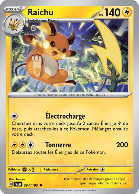 Raichu - 064/193 - Carte Pokémon Évolutions à Paldea EV02