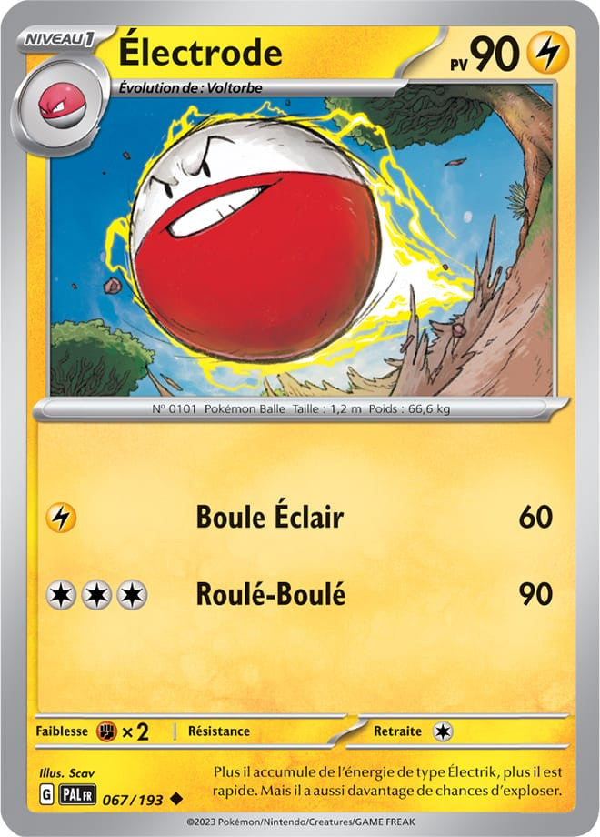 Électrode - 067/193 - Carte Pokémon Évolutions à Paldea EV02