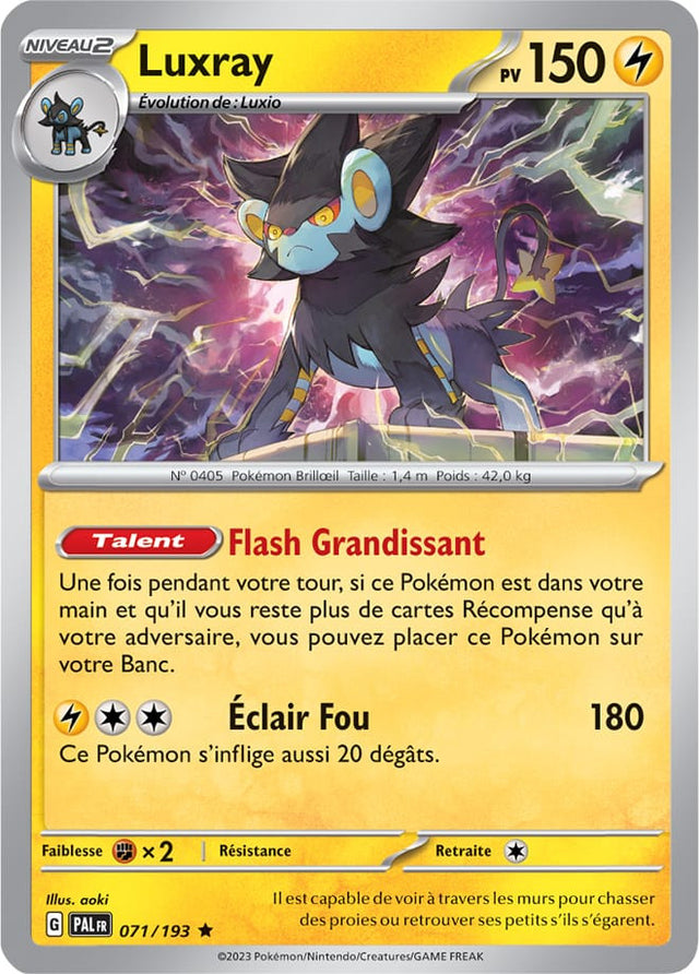 Luxray - 071/193 - Carte Pokémon Évolutions à Paldea EV02