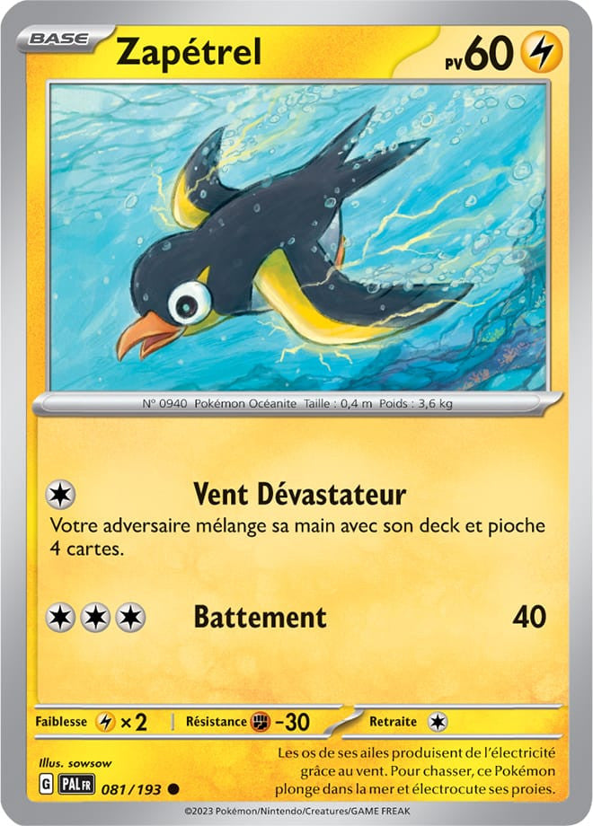 Zapétrel - 081/193 - Carte Pokémon Évolutions à Paldea EV02