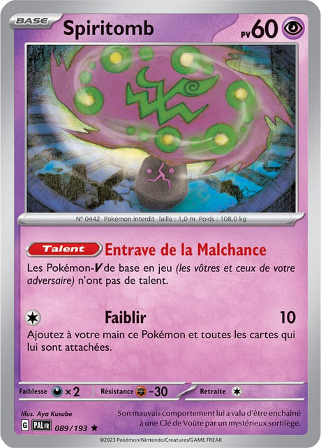 Spiritomb - 089/193 - Carte Pokémon Évolutions à Paldea EV02