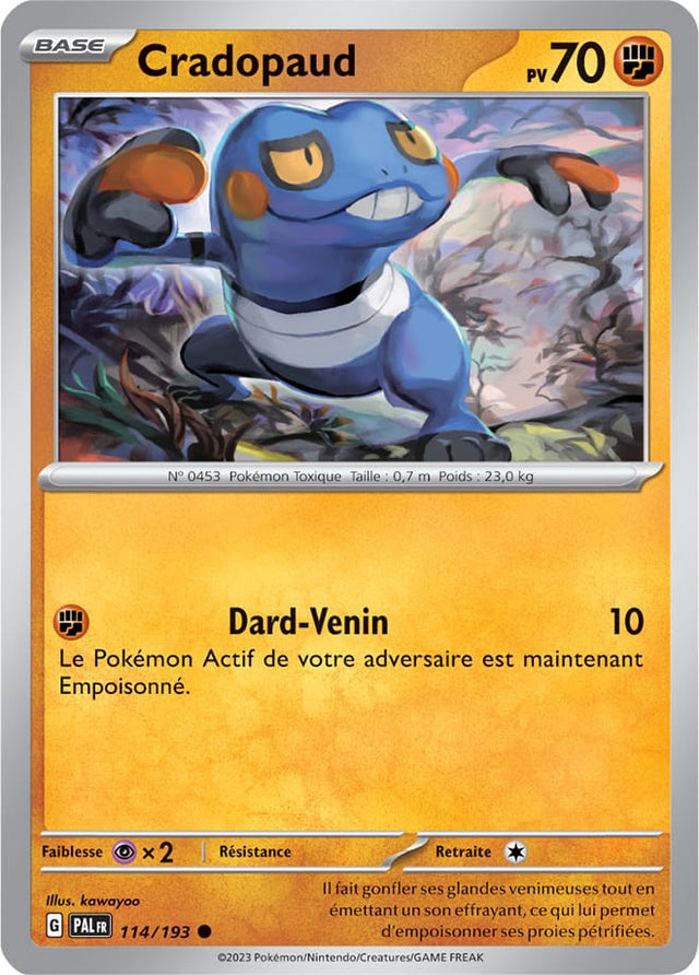 Cradopaud - 114/193 - Carte Pokémon Évolutions à Paldea EV02