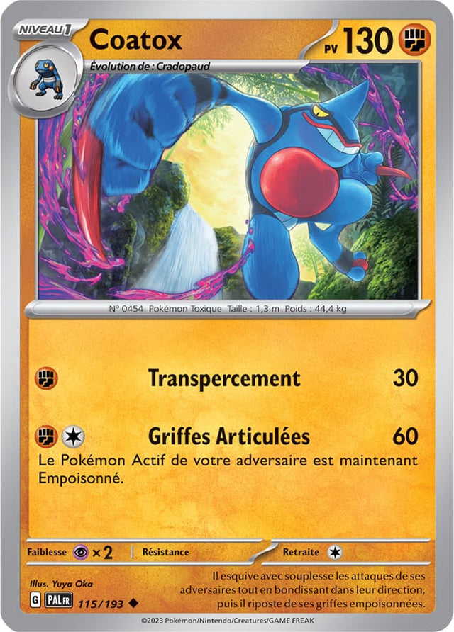 Coatox - 115/193 - Carte Pokémon Évolutions à Paldea EV02