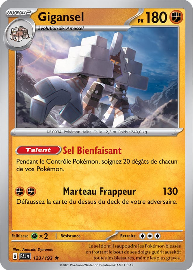 Gigansel - 123/193 - Carte Pokémon Évolutions à Paldea EV02