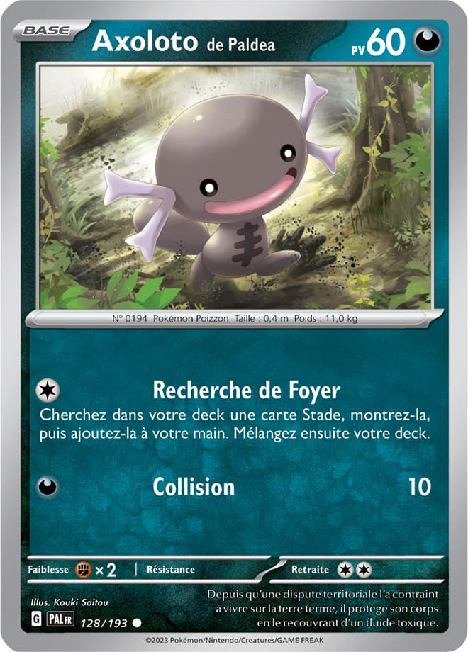 Axoloto de Paldea - 128/193 - Carte Pokémon Évolutions à Paldea EV02