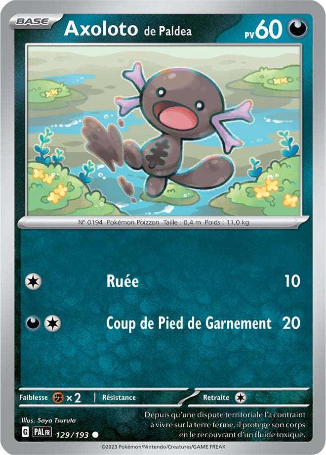 Axoloto de Paldea - 129/193 - Carte Pokémon Évolutions à Paldea EV02