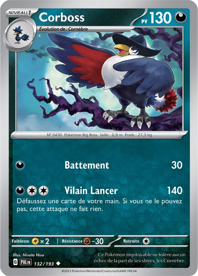 Corboss - 132/193 - Carte Pokémon Évolutions à Paldea EV02