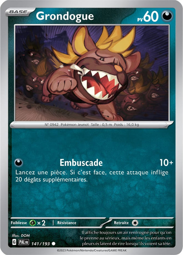 Grondogue - 141/193 - Carte Pokémon Évolutions à Paldea EV02