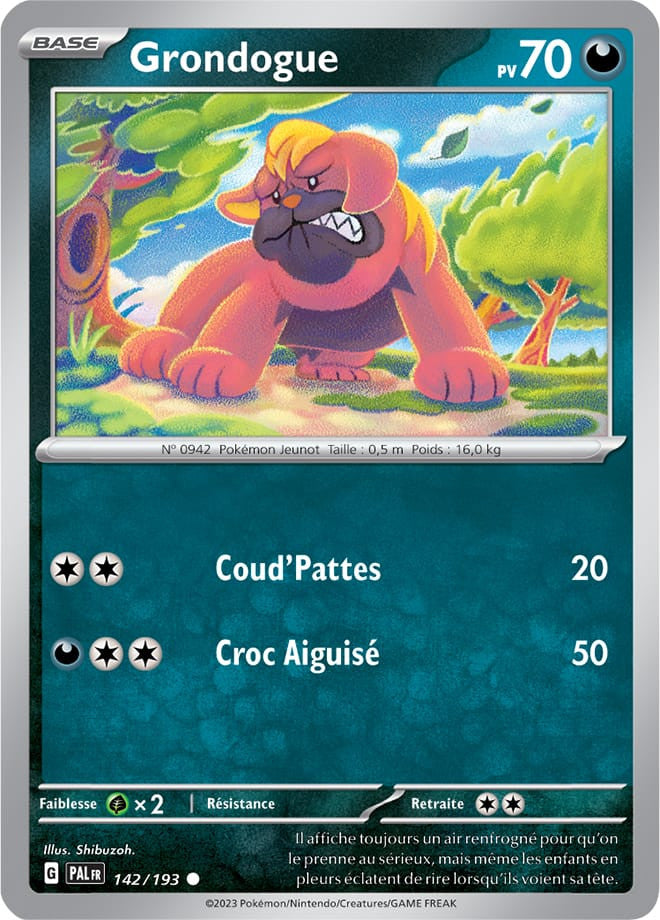 Grondogue - 142/193 - Carte Pokémon Évolutions à Paldea EV02