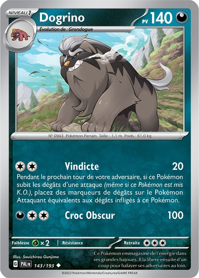 Dogrino - 143/193 - Carte Pokémon Évolutions à Paldea EV02