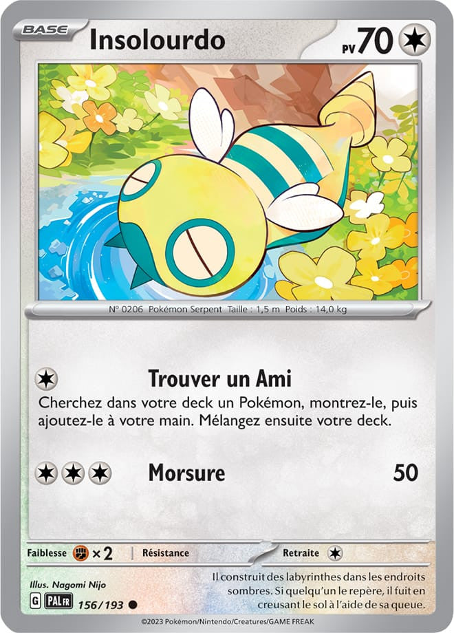 Insolourdo - 156/193 - Carte Pokémon Évolutions à Paldea EV02