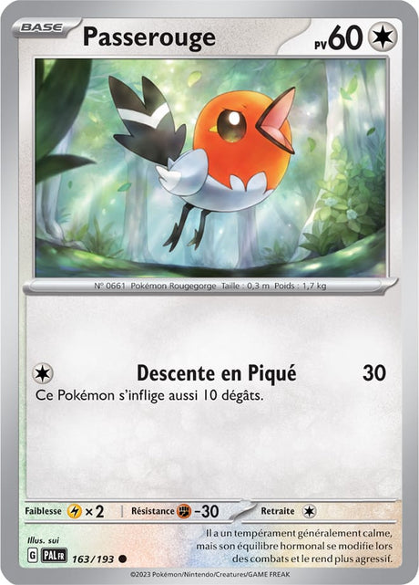 Passerouge - 163/193 - Carte Pokémon Évolutions à Paldea EV02