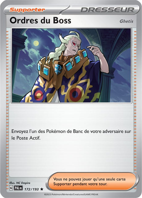 Ordres du Boss (Ghetis) - 172/193 - Carte Pokémon Évolutions à Paldea EV02