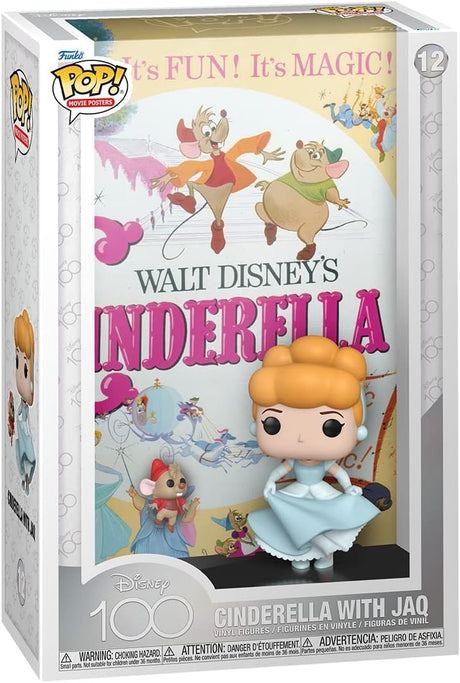 Disney's 100th Anniversary POP! Movie Poster Cendrillon & Jac Vinyle Figurine 10cm N°12