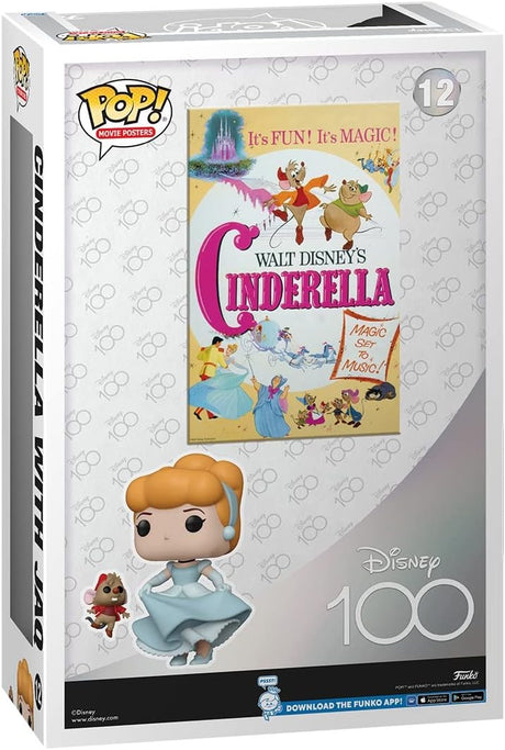 Disney's 100th Anniversary POP! Movie Poster Cendrillon & Jac Vinyle Figurine 10cm N°12