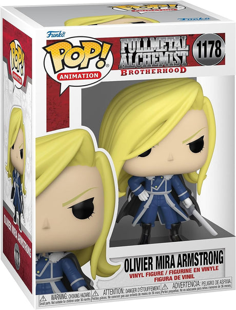 Fullmetal Alchemist Brotherhood POP! Animation Vinyl figurine Olivier Mira Armstrong with Sword 9 cm n°1178
