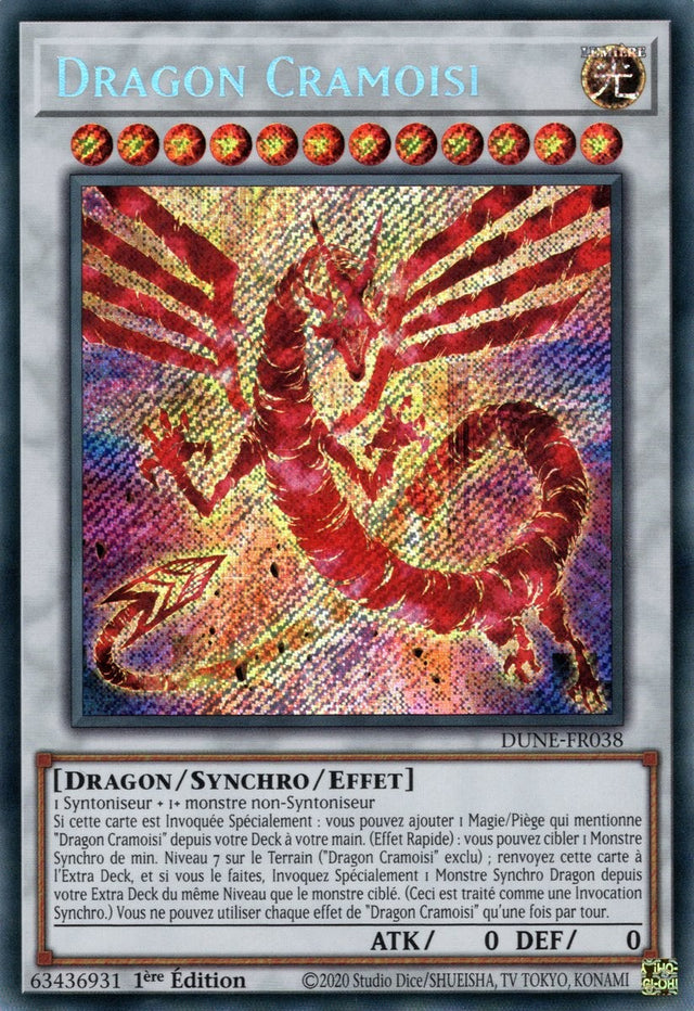 Dragon Cramoisi - DUNE-FR038 (Quarter Century Secret Rare)