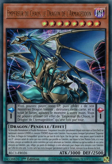 Empereur du Chaos, le Dragon de l'Armageddon - BLC1-FR026 (Doré)