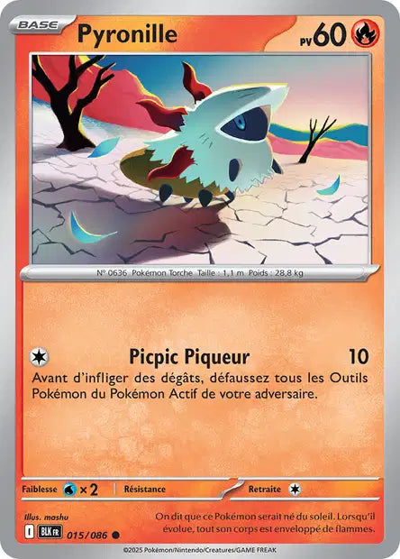 Pyronille (BLK 015) - Foudre Noire - Carte Pokémon EV10.5