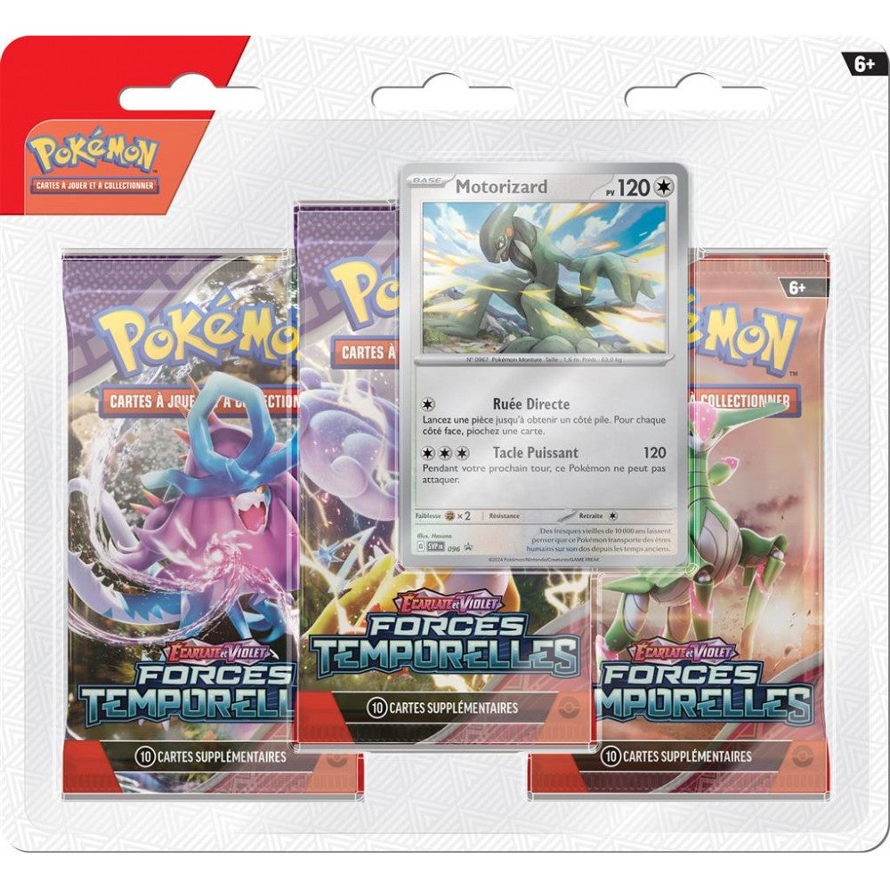 Pokémon - Tri-Pack EV05 / TEF : Ecarlate et Violet 05 - Forces Temporelles - Motorizard